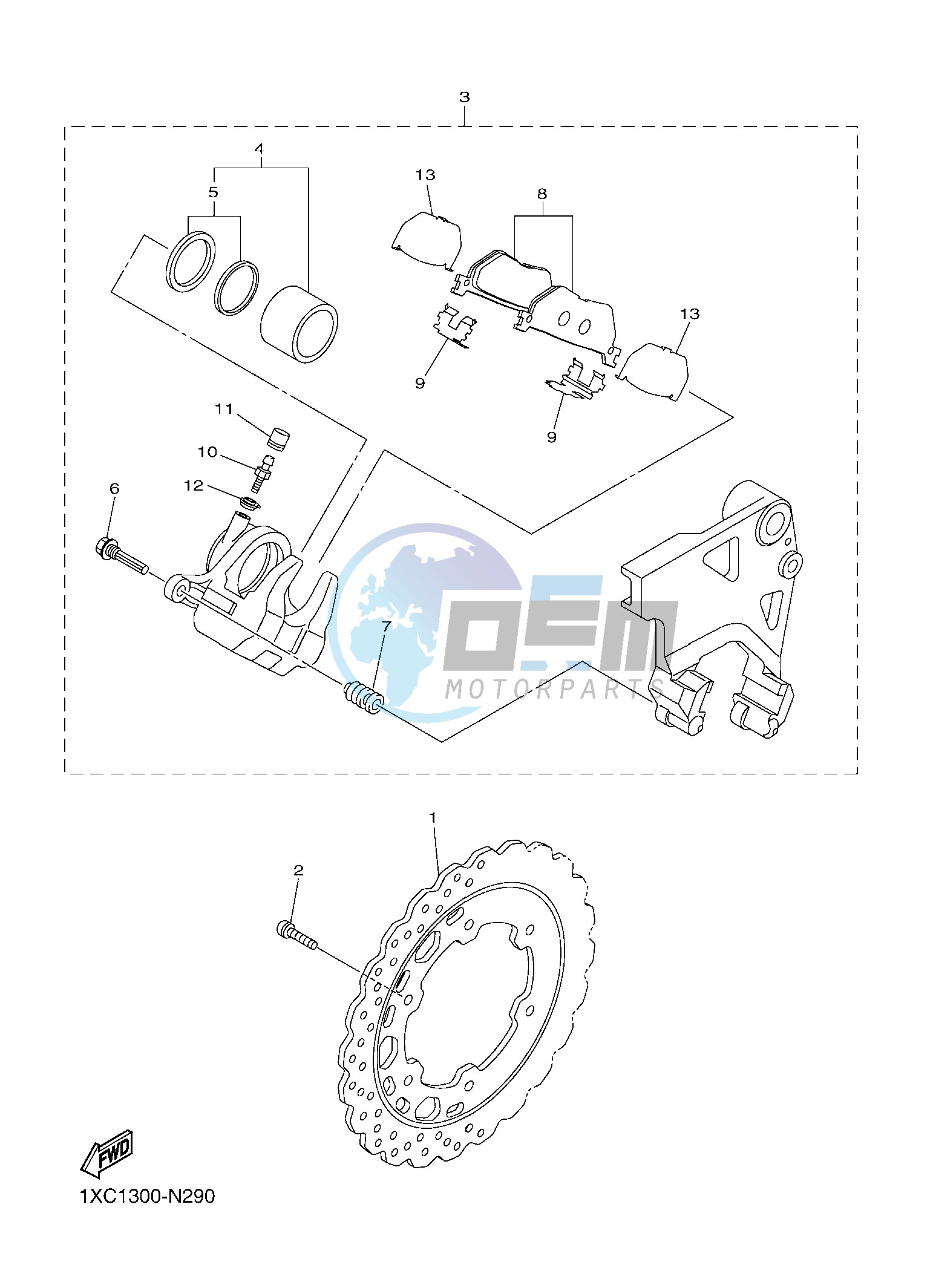 REAR BRAKE CALIPER