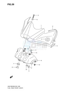 GSX-R600 (E2) drawing FUEL TANK FRONT C0VER