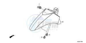 NSC110E Vision 110 - NSC110E UK - (E) drawing FRONT FENDER