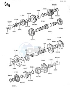 KZ 550 D [GPZ] (D1) [GPZ] drawing TRANSMISSION