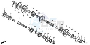 CRF80F 100 drawing TRANSMISSION (CRF80F)