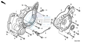 TRX500FAA Europe Direct - (ED) drawing REAR CRANKCASE COVER