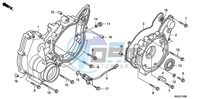 REAR CRANKCASE COVER