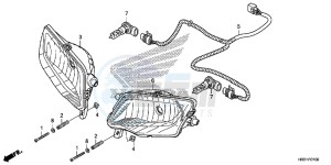 TRX420FM1H TRX420 ED drawing HEADLIGHT