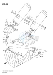 GSX1300R (E2) Hayabusa drawing MUFFLER