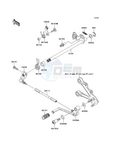 NINJA ZX-6RR ZX600-N1H FR GB XX (EU ME A(FRICA) drawing Gear Change Mechanism