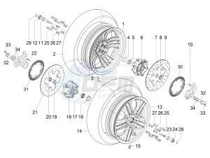 MP3 300 HPE (EMEA, APAC) drawing Front wheel