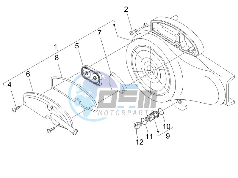 Flywheel magneto cover - Oil filter