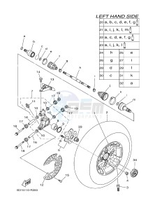 YFM700FWAD YFM70GPLG GRIZZLY EPS SE (B318) drawing REAR WHEEL