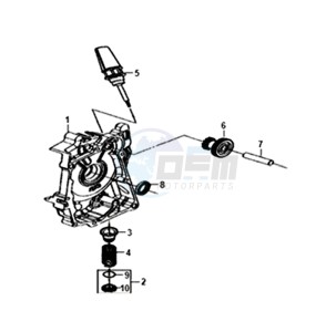 JET 14 45KMH 50 (L8) EU EURO4 drawing CRANKCASE  RIGHT / START MOTOR