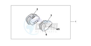 CBF1000T9 UK - (E / ABS MKH) drawing 33 LITRE PANNIER SET PEARL NIGHTSTAR BLACK