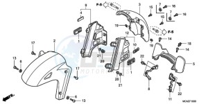 GL1800A Australia - (U) drawing FRONT FENDER