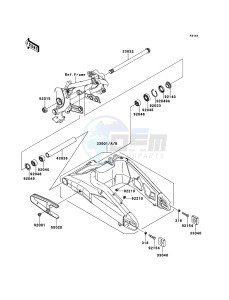 VERSYS_ABS KLE650DCF XX (EU ME A(FRICA) drawing Swingarm