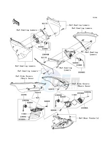 KRF 750 F [TERYX 750 4X4 NRA OUTDOORS] (F8F) C9FB drawing TURN SIGNALS