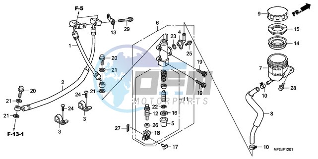 REAR BRAKE MASTER CYLINDER (CB600FA/FA3)