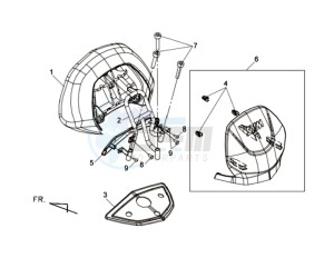 MAXSYM 400 EFI ABS drawing BACK SUPPORT - GRIP BAR