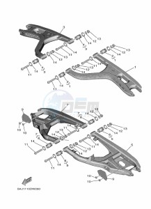 YXF1000EW YX10FRPAP (B4JF) drawing REAR ARM