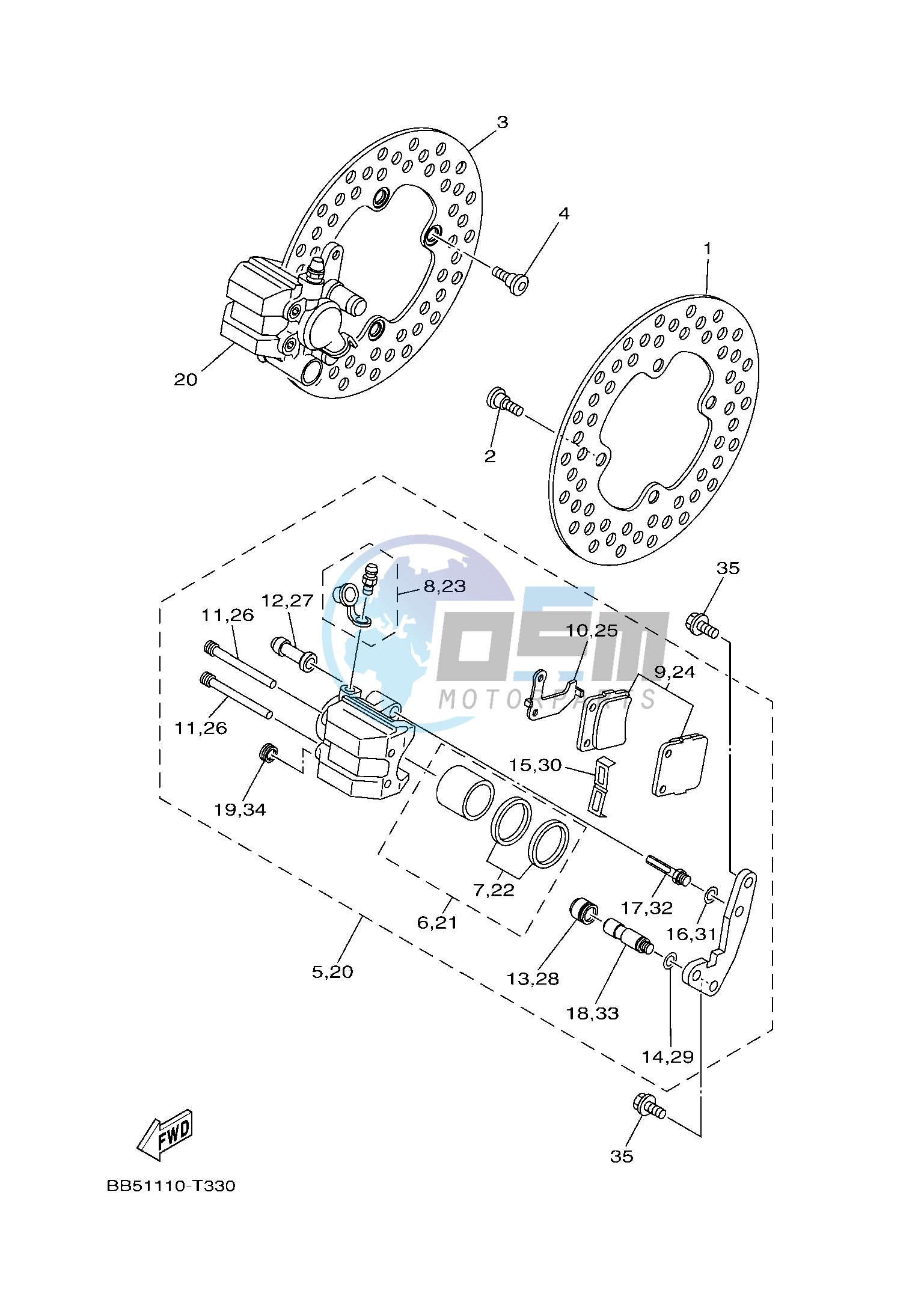 FRONT BRAKE CALIPER