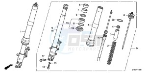 CB1000RAB drawing FRONT FORK