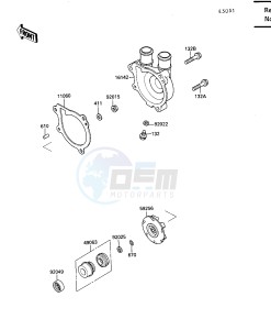 KL 650 A [KLR650] (A1-A5) [KLR650] drawing WATER PUMP