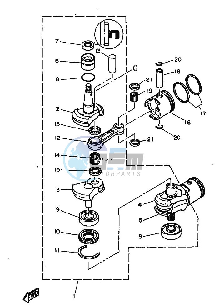 CRANKSHAFT--PISTON