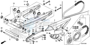 CRF250LF CRF250L E drawing SWINGARM