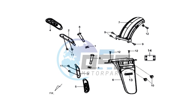 FOOTREST / RR PLATE / FENDER