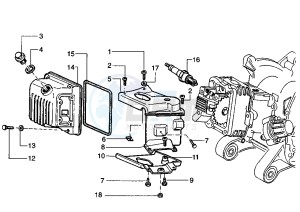 ET4 125 drawing Cylinder head cover