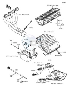 Z1000SX ZX1000LEF FR GB XX (EU ME A(FRICA) drawing Fuel Injection