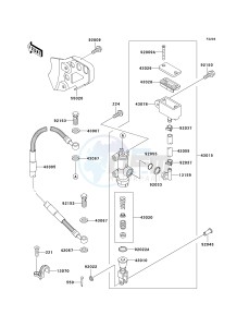 KDX200 H (H6F) 80 H6F drawing REAR MASTER CYLINDER