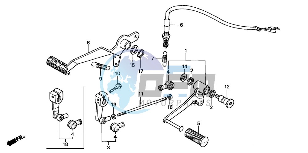 BRAKE PEDAL/CHANGE PEDAL