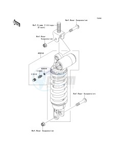 ZX 600 P [NINJA ZX-6R] (7F-8FA) P7F drawing SHOCK ABSORBER-- S- -