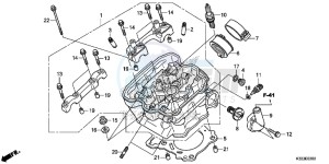 CBR250RF CBR250R Europe Direct - (ED) drawing CYLINDER HEAD