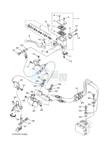 YZF-R3 YZF-R3A 321 R3 (BR51 BR52) drawing FRONT MASTER CYLINDER