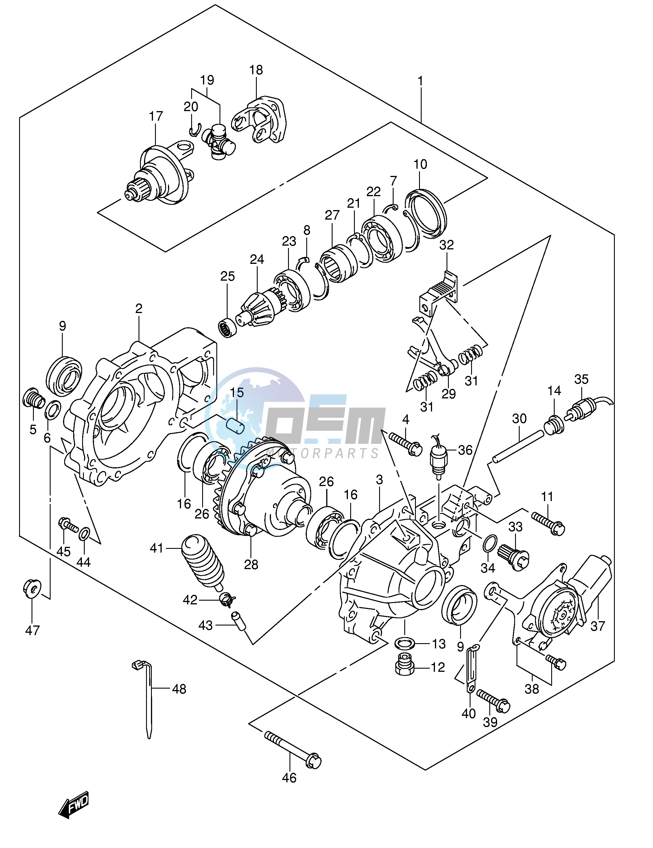 FINAL BEVEL GEAR (FRONT)(MODEL K4 K5 K6)