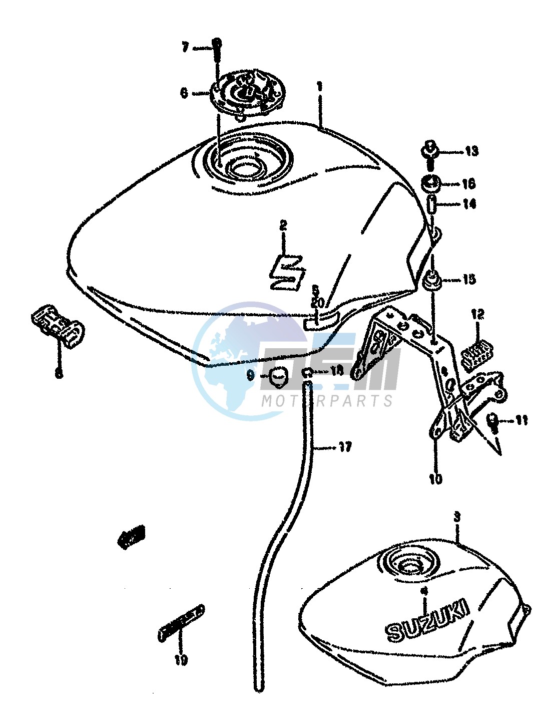 FUEL TANK (MODEL P R S)