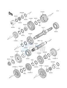 ZR 1100 A [ZR1100 ZEPHYR] (A1-A4) drawing TRANSMISSION