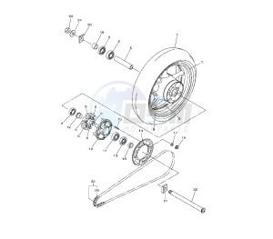 FZ8-S 800 drawing REAR WHEEL