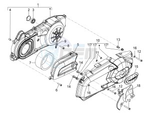 MP3 300 YOUrban ERL drawing Crankcase cover - Crankcase cooling