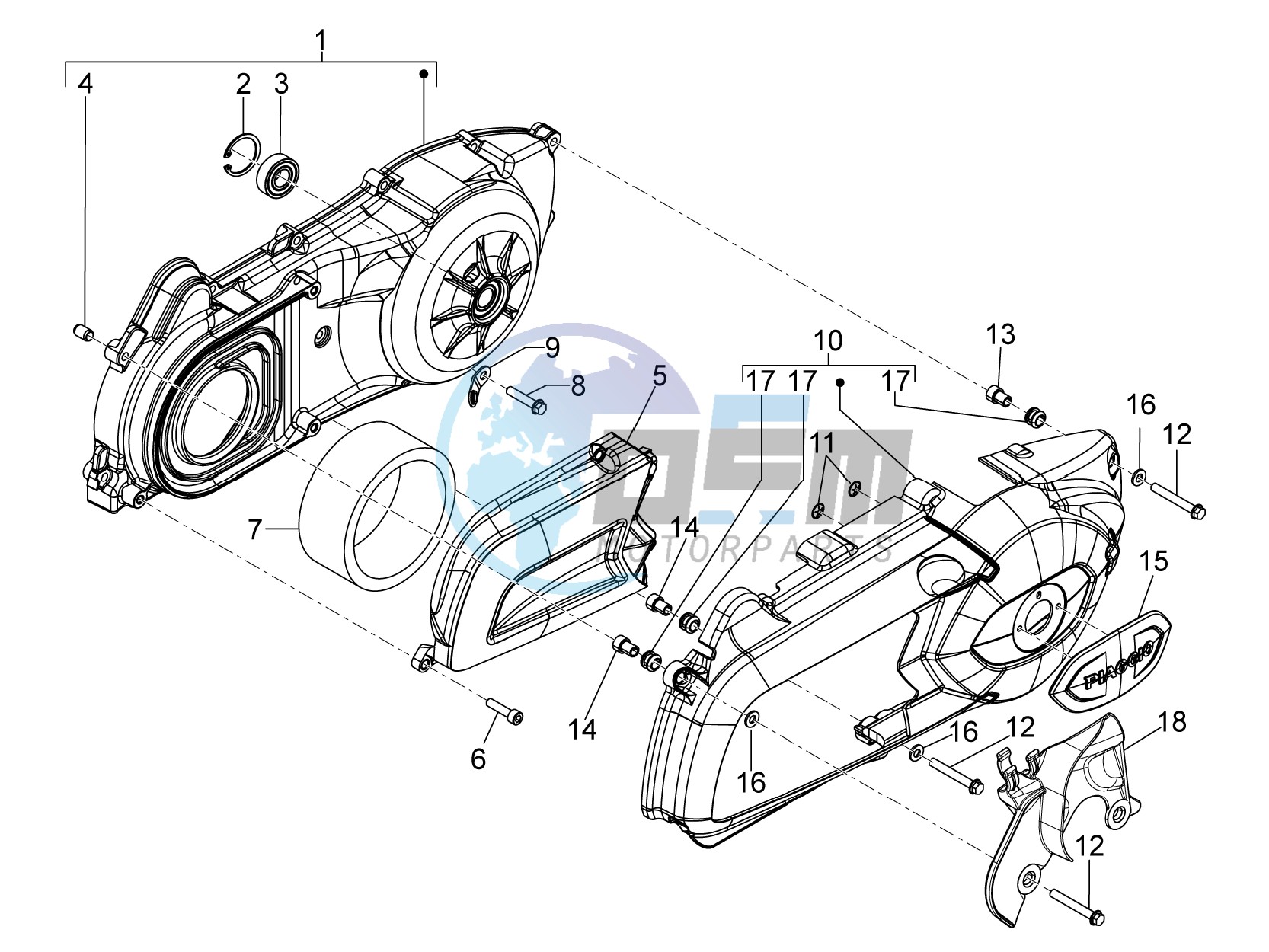 Crankcase cover - Crankcase cooling