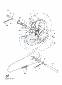 WR450F (B7R4) drawing REAR WHEEL