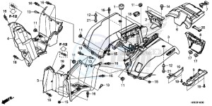 TRX500FM6F TRX500FM Australia - (U) drawing REAR FENDER