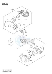 GSF1250 (E21) Bandit drawing TURNSIGNAL LAMP (GSF1250AL1 E21)