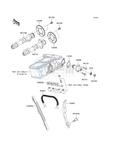 EX250 J [NINJA 250R] (J8F-J9FA) J8F drawing CAMSHAFT-- S- -_TENSIONER