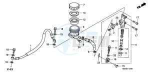 CBF600N9 France - (F / CMF) drawing REAR BRAKE MASTER CYLINDER (CBF600S/N)