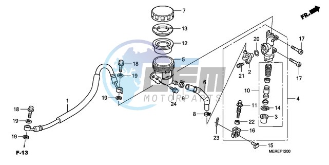 REAR BRAKE MASTER CYLINDER (CBF600S/N)