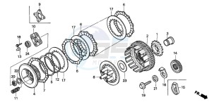 XL600V TRANSALP drawing CLUTCH