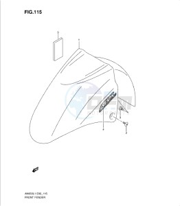 AN650 drawing FRONT FENDER (AN650AL1 E19)