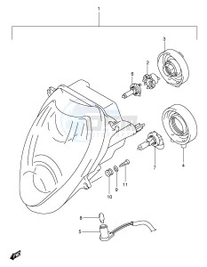 GSX1300R (E2) Hayabusa drawing HEADLAMP