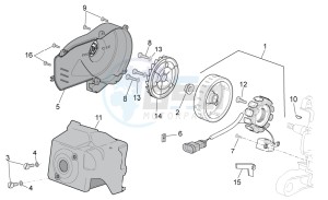 Scarabeo 50 2t e2 net drawing Flywheel